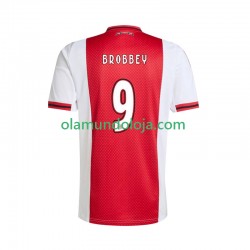 Camisola AFC Ajax Brian Brobbey 9 Homem Equipamento Primeiro 2025-2026 Manga Curta